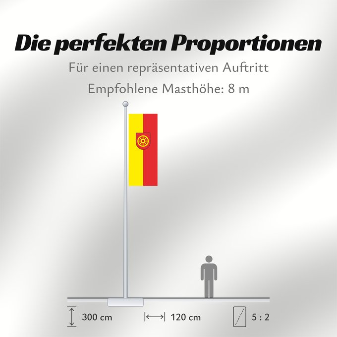 Proportionen der Flagge: Ottenhöfen im Schwarzwald (Mittlerer Schwarzwald)