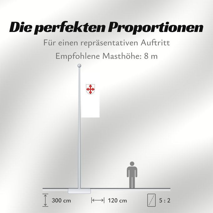 Proportionen der Flagge: Renchen (Mittlerer Schwarzwald)