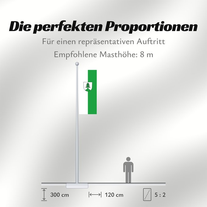 Proportionen der Flagge: Seebach (Mittlerer Schwarzwald)