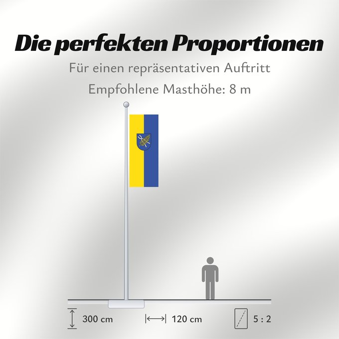 Proportionen der Flagge: Utzenfeld (Südlicher Schwarzwald)