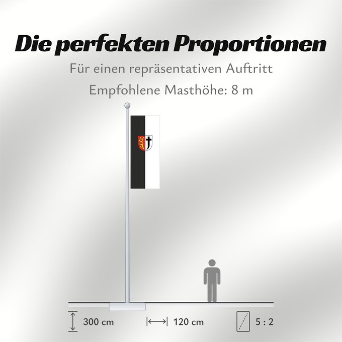 Proportionen der Flagge: Trochtelfingen (Schwäbische Alb)