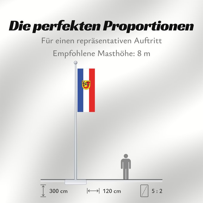 Proportionen der Flagge: Bad Urach (Schwäbische Alb)