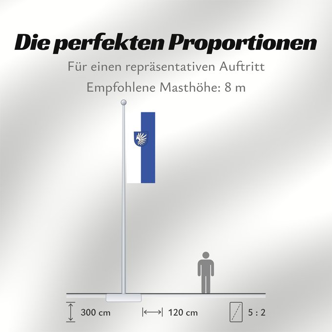 Proportionen der Flagge: Lichtenstein (Schwäbische Alb)