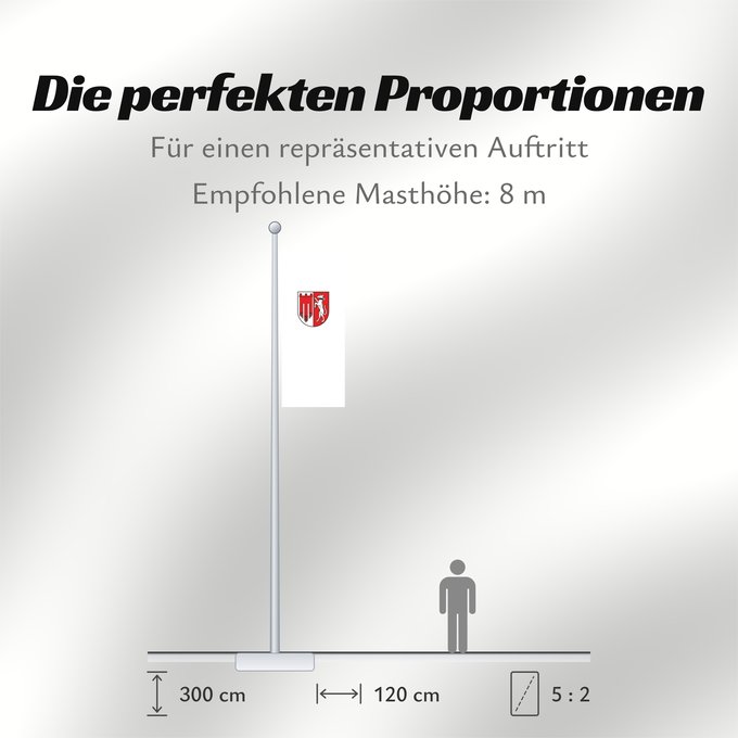 Proportionen der Flagge: Meckenbeuren (Bodensee)