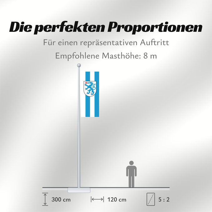 Proportionen der Flagge: Ingolstadt (Oberbayerns Städte)