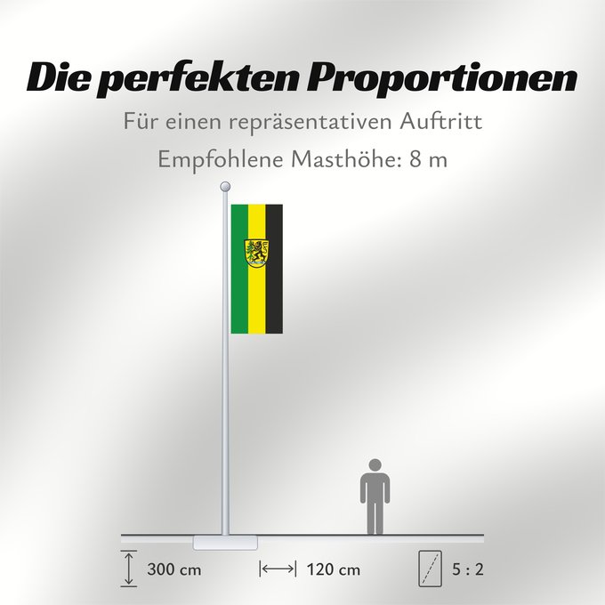 Proportionen der Flagge: Feichten a.d.Alz (Inn-Salzach)