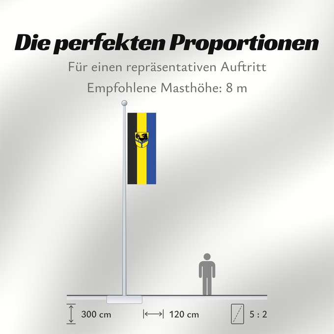 Proportionen der Flagge: Haiming (Inn-Salzach)