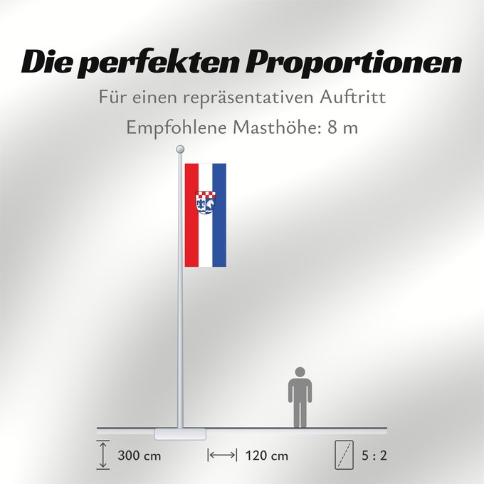 Proportionen der Flagge: Halsbach (Inn-Salzach)
