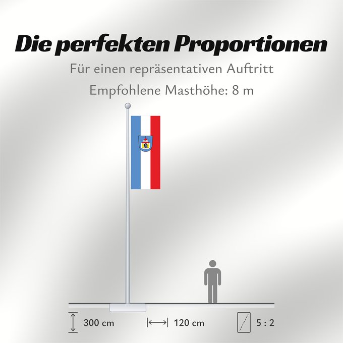Proportionen der Flagge: Neuötting, St (Inn-Salzach)