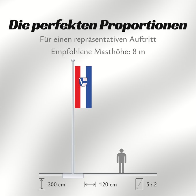 Proportionen der Flagge: Stammham (Inn-Salzach)