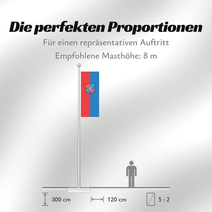 Proportionen der Flagge: Berchtesgaden, M (Berchtesgadener Land)