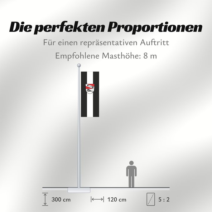 Proportionen der Flagge: Pfaffenhofen a.d.Glonn (Münchener Umland)