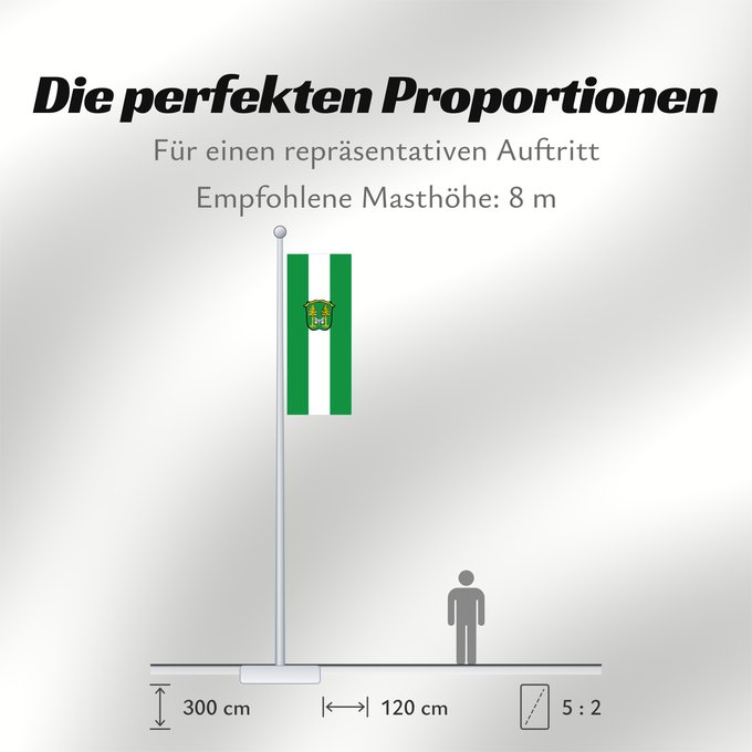 Proportionen der Flagge: Kirchseeon, M (Ebersberger Grünes Land)