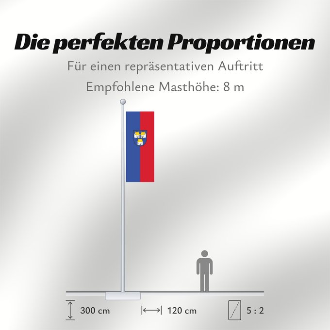 Proportionen der Flagge: Dorfen, St (Münchener Umland)