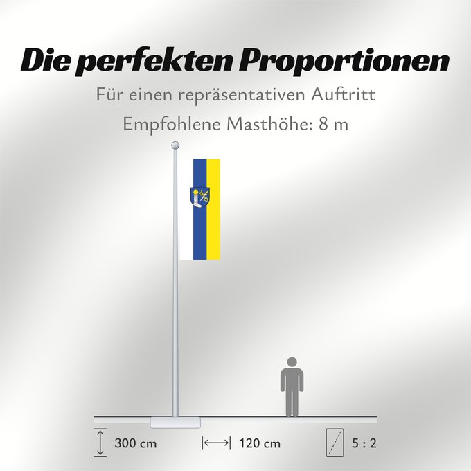 Proportionen der Flagge: Kirchberg (Münchener Umland)