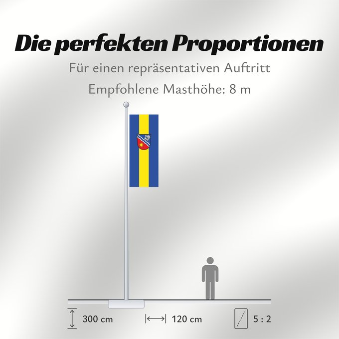 Proportionen der Flagge: Egenhofen (Münchener Umland)