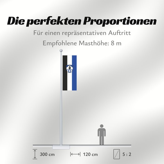 Proportionen der Flagge: Bayrischzell (Alpenregion Tegernsee-Schliersee)