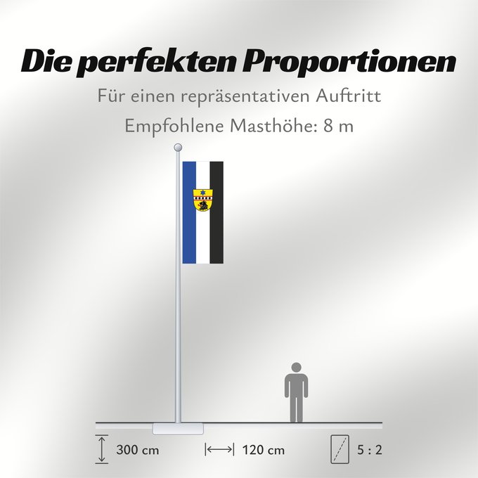 Proportionen der Flagge: Rattenkirchen (Inn-Salzach)
