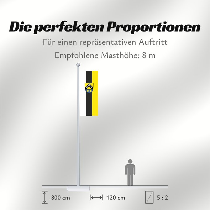 Proportionen der Flagge: Reichertsheim (Inn-Salzach)