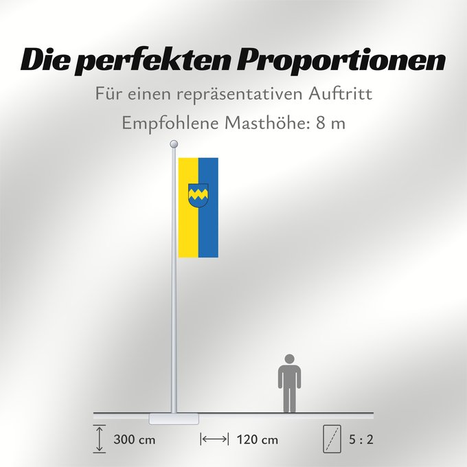 Proportionen der Flagge: Pfaffenhofen a.d.Ilm, St (Oberbayerns Städte)