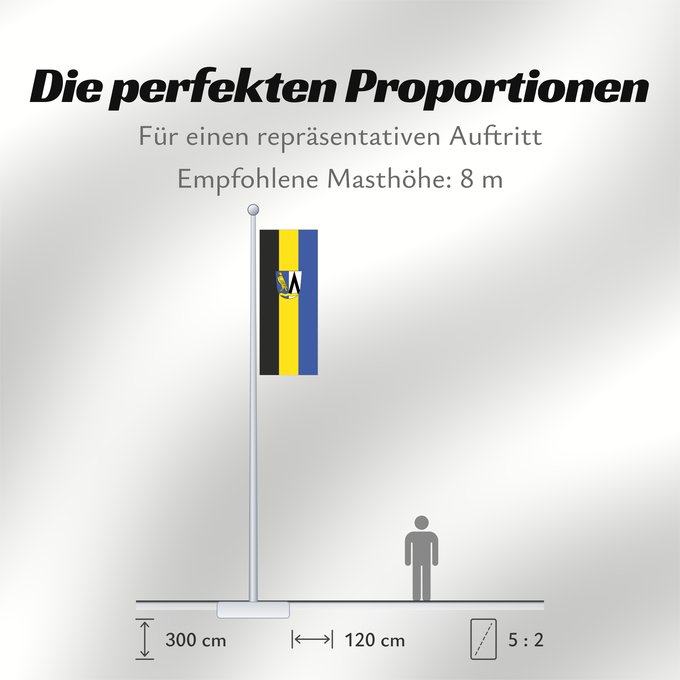 Proportionen der Flagge: Feldkirchen-Westerham (Chiemsee-Alpenland)