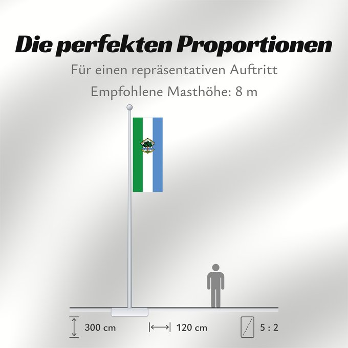 Proportionen der Flagge: Kiefersfelden (Chiemsee-Alpenland)