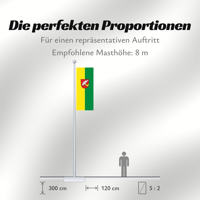 Proportionen der Flagge: Schonstett (Chiemsee-Alpenland)