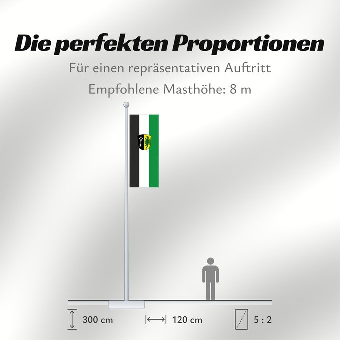 Proportionen der Flagge: Söchtenau (Chiemsee-Alpenland)