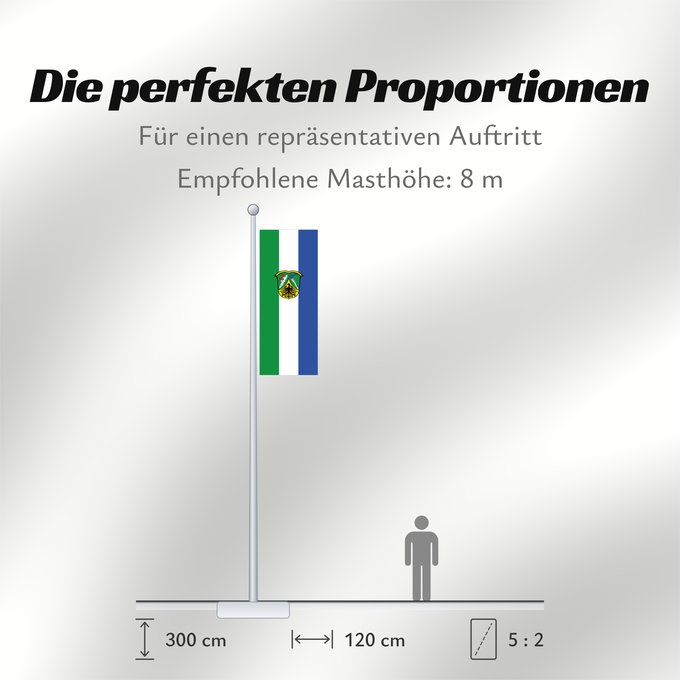 Proportionen der Flagge: Reit im Winkl (Chiemgau)