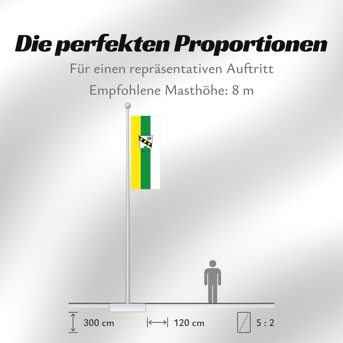 Proportionen der Flagge: Oberpöring (Bayerisches Golf- und Thermenland)
