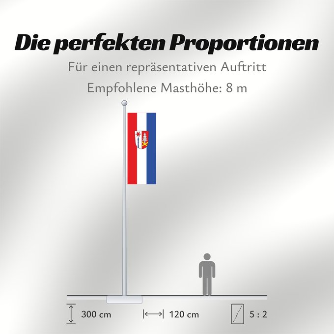 Proportionen der Flagge: Hausen (Bayerisches Golf- und Thermenland)