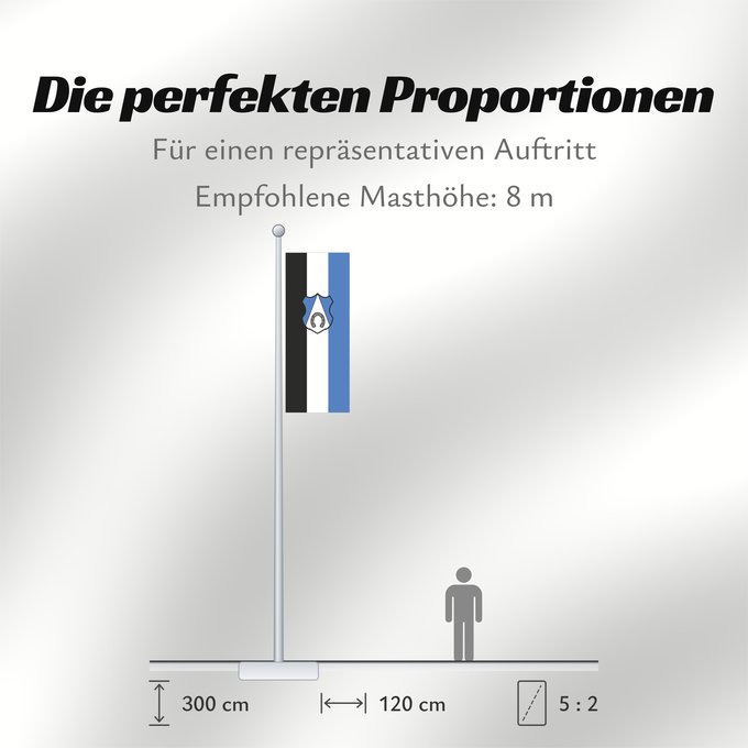 Proportionen der Flagge: Bobingen, St (Bayerisch-Schwaben)