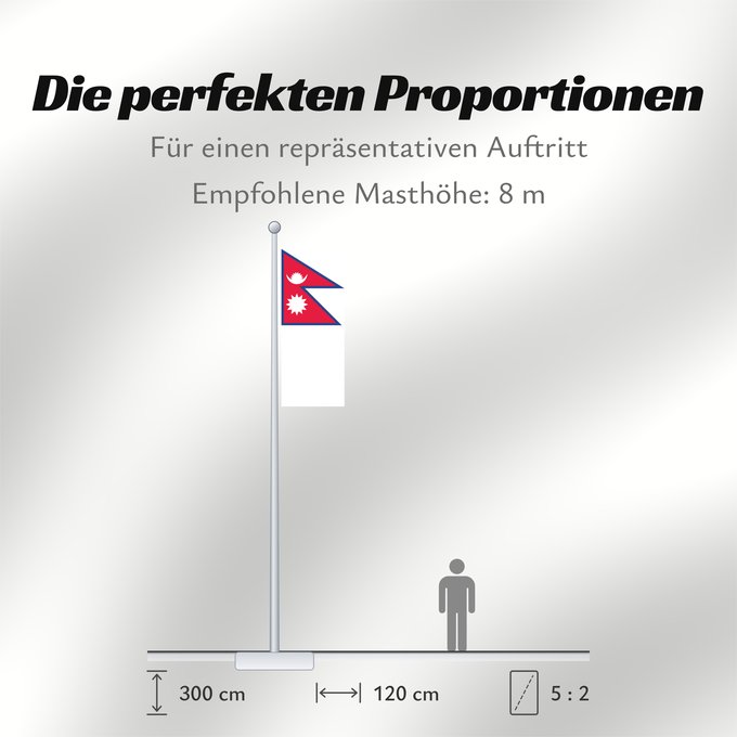 Proportionen der Flagge: Nepal	Népal	علم نيبال	নেপালের জাতীয় পতাকা	নেপালর ফিরালহান	Banniel Nepal	Nepala	Nepálská vlajka	Σημαία του Νεπάλ	Nepalo	Nepali lipp	Nepalgo bandera	Nepalin	नेपाल का ध्वज	Nepál	ネパールの国旗	Nepālas	Знаме на Непал	Nepals flagg	नेपालको झण्डा	Det nepalske flagget	