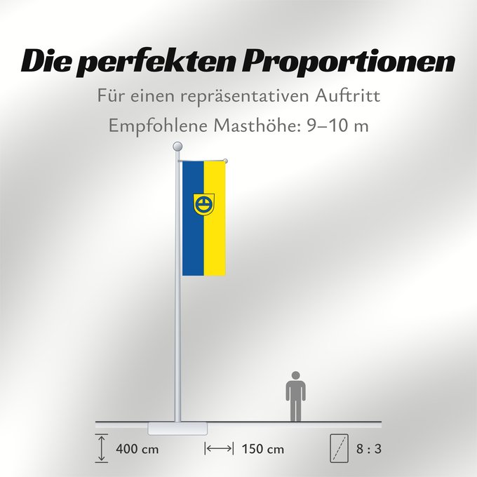 Proportionen der Flagge: Leinfelden-Echterdingen (Region Stuttgart)