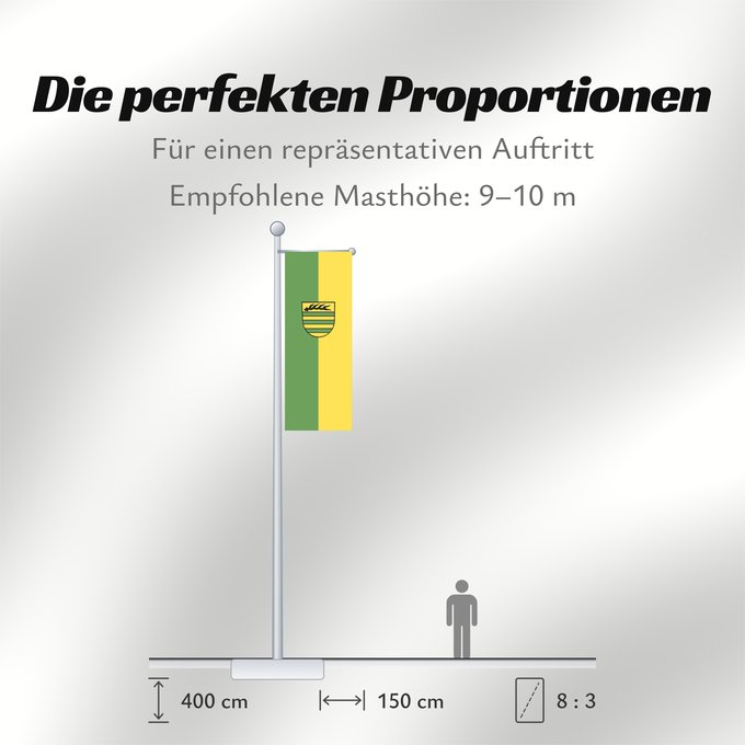 Proportionen der Flagge: Aichtal (Region Stuttgart)