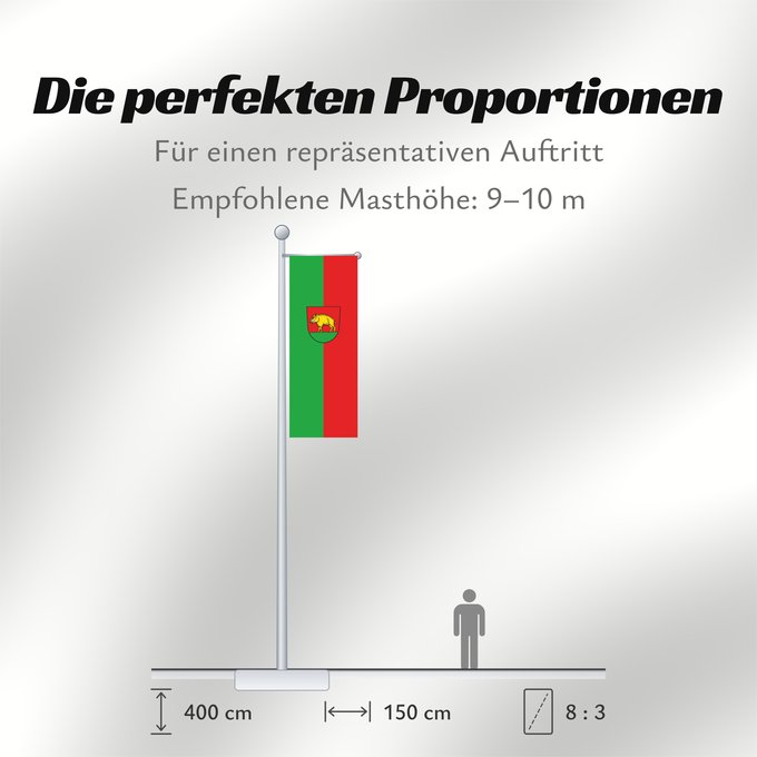 Proportionen der Flagge: Ebersbach an der Fils (Region Stuttgart)