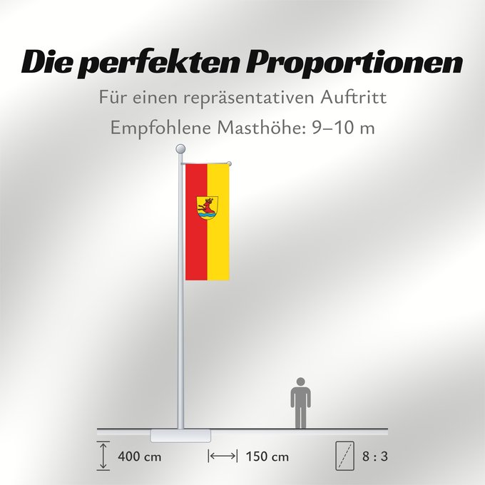Proportionen der Flagge: Ottenbach (Region Stuttgart)