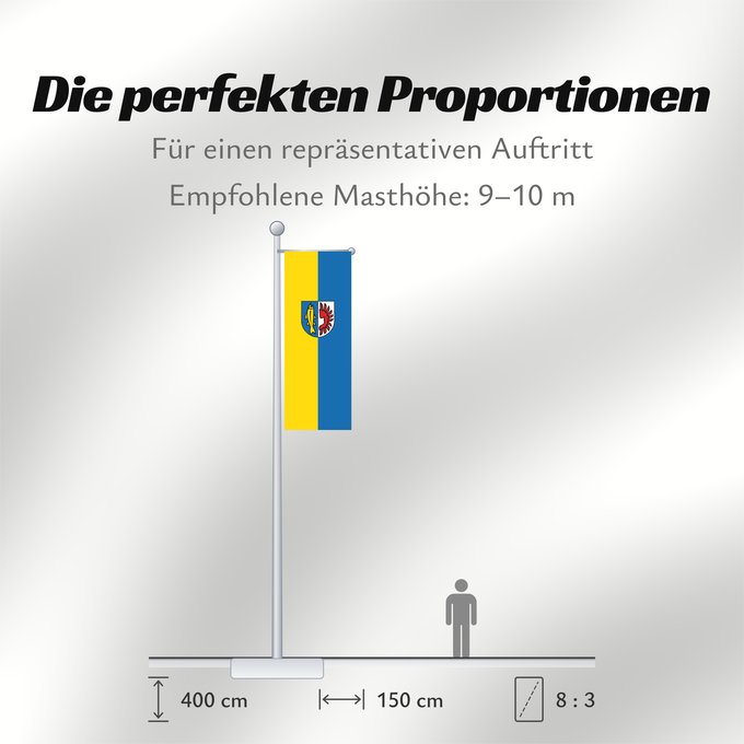 Proportionen der Flagge: Remseck am Neckar (Region Stuttgart)