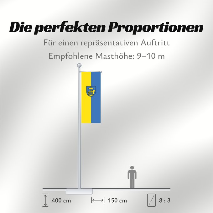 Proportionen der Flagge: Remshalden (Region Stuttgart)