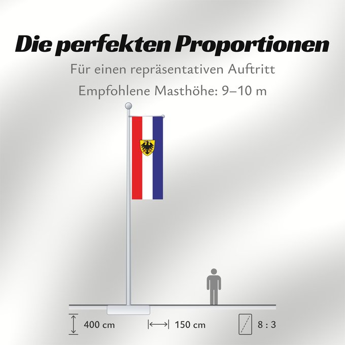 Proportionen der Flagge: Bad Wimpfen (Nördliches Baden-Württemberg)