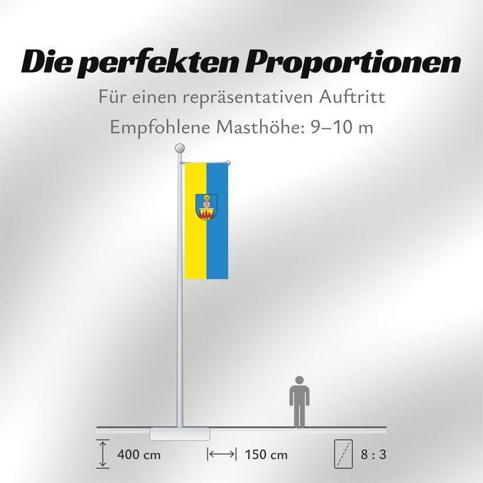 Proportionen der Flagge: Flein (Nördliches Baden-Württemberg)