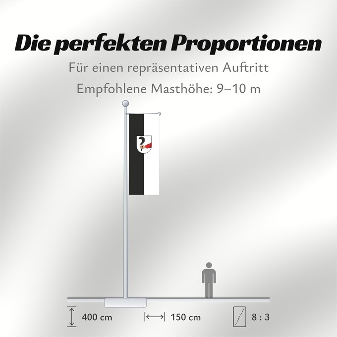 Proportionen der Flagge: Talheim (Nördliches Baden-Württemberg)