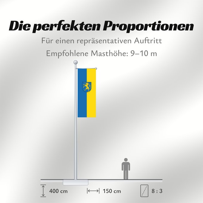 Proportionen der Flagge: Giengen an der Brenz (Schwäbische Alb)