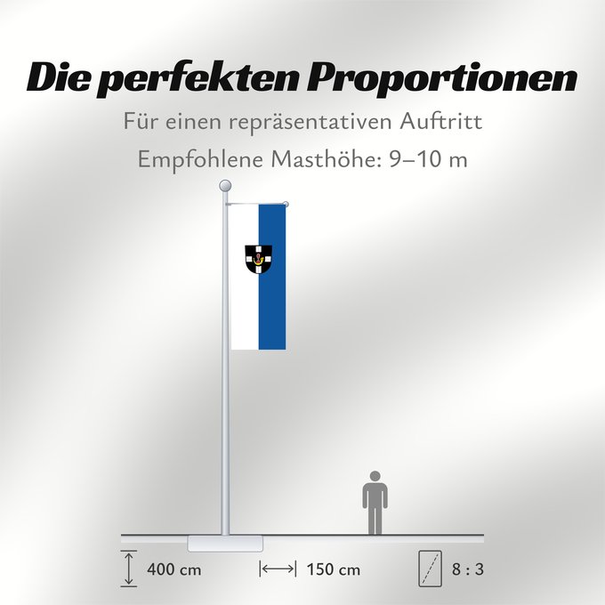 Proportionen der Flagge: Hambrücken (Nördliches Baden-Württemberg)