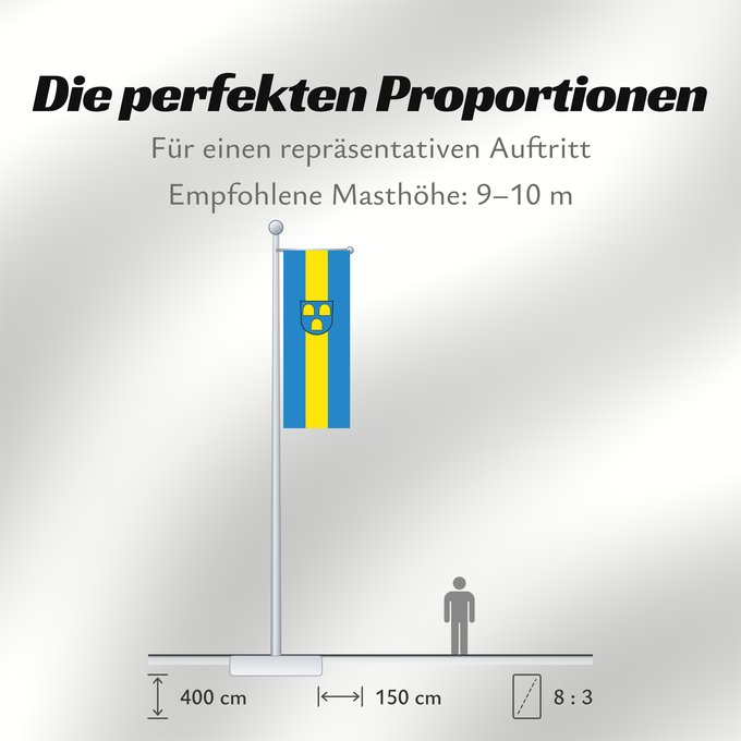 Proportionen der Flagge: Bühl (Nördlicher Schwarzwald)
