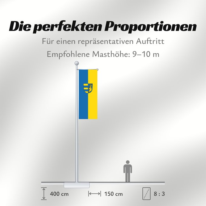 Proportionen der Flagge: Friolzheim (Nördlicher Schwarzwald)
