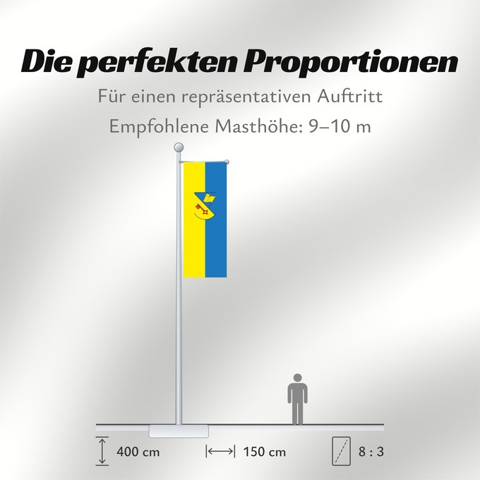 Proportionen der Flagge: Illingen (Nördliches Baden-Württemberg)