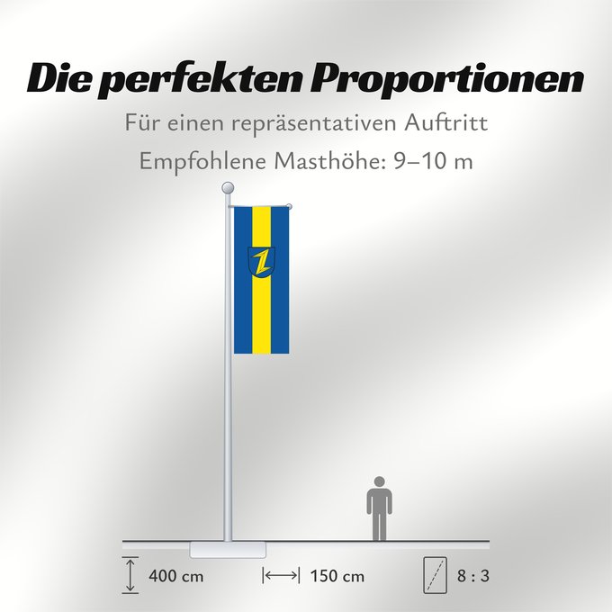Proportionen der Flagge: Wolfach (Mittlerer Schwarzwald)