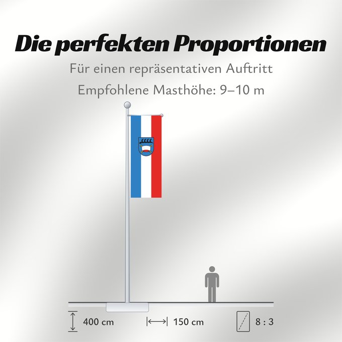 Proportionen der Flagge: Pfullingen (Schwäbische Alb)