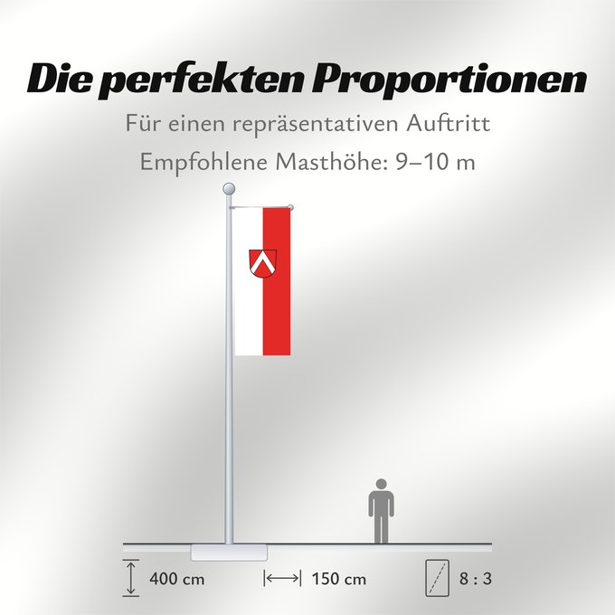 Proportionen der Flagge: Nehren (Schwäbische Alb)